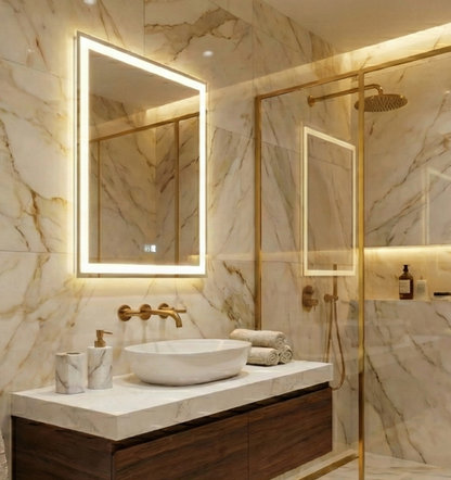 Espejo Rectangular para Baño 70x50 con Luz LED