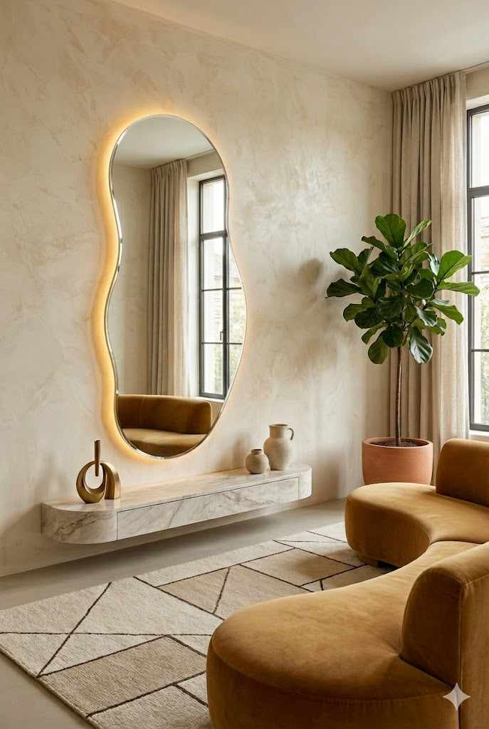 espejo ghost biselado con luz led