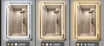 Espejo Rectangular para Baño 70x50 con Luz LED